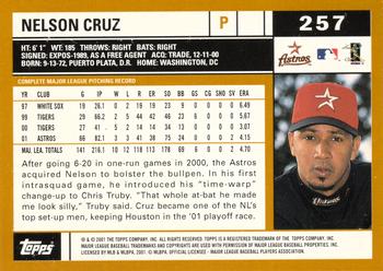 2002 Topps #257 Nelson Cruz Back