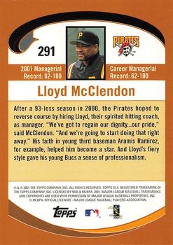 2002 Topps #291 Lloyd McClendon Back