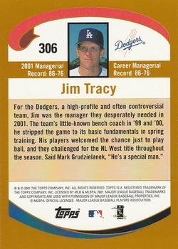 2002 Topps #306 Jim Tracy Back
