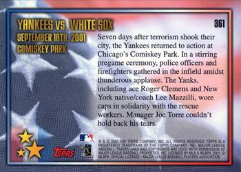 2002 Topps #361 Yankees vs. White Sox Back