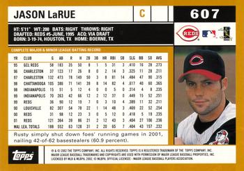 2002 Topps #607 Jason LaRue Back