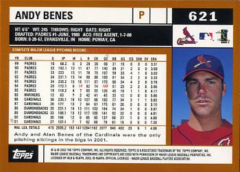 2002 Topps #621 Andy Benes Back