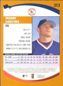 2002 Topps #313 Freddy Sanchez Back