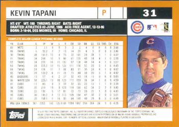 2002 Topps #31 Kevin Tapani Back