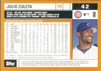 2002 Topps #42 Julio Zuleta Back