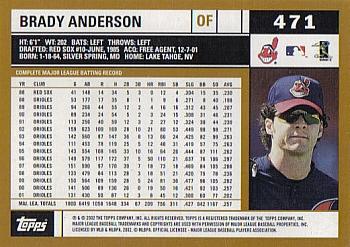 2002 Topps #471 Brady Anderson Back