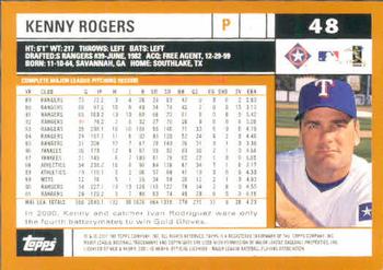 2002 Topps #48 Kenny Rogers Back