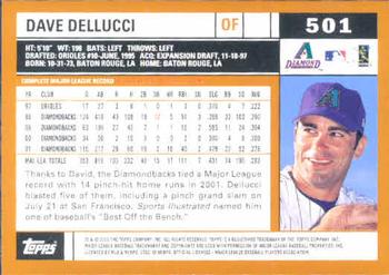 2002 Topps #501 David Dellucci Back