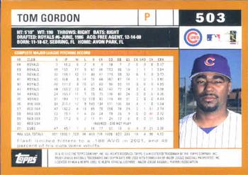 2002 Topps #503 Tom Gordon Back