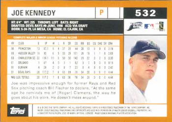 2002 Topps #532 Joe Kennedy Back