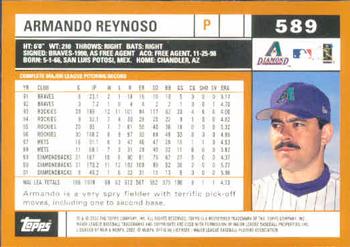 2002 Topps #589 Armando Reynoso Back