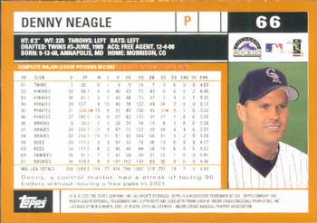 2002 Topps #66 Denny Neagle Back