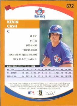 2002 Topps #672 Kevin Cash Back