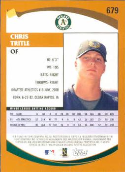 2002 Topps #679 Chris Tritle Back