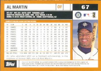 2002 Topps #67 Al Martin Back