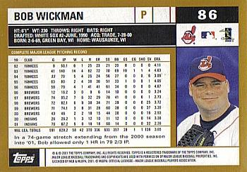 2002 Topps #86 Bob Wickman Back