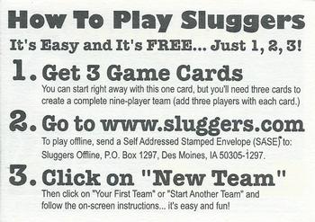 2002 Topps #NNO Fantasy Baseball Sluggers (Join and Play Free) Back