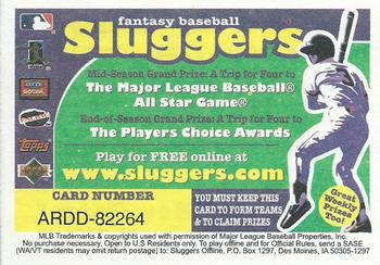 2002 Topps #NNO Fantasy Baseball Sluggers (Join and Play Free) Front