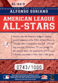 2004 Donruss - All-Stars American League #AL-AS-9 Alfonso Soriano Back