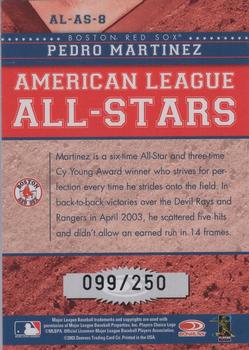 2004 Donruss - All-Stars American League Black #AL-AS-8 Pedro Martinez Back