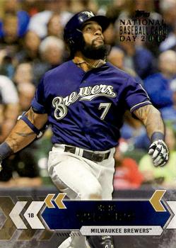 2017 Topps National Baseball Card Day - Milwaukee Brewers #MIL-7 Eric Thames Front