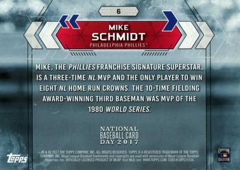 2017 Topps National Baseball Card Day - Philadelphia Phillies #6 Mike Schmidt Back