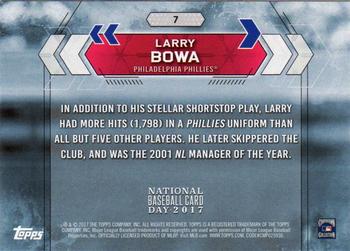 2017 Topps National Baseball Card Day - Philadelphia Phillies #7 Larry Bowa Back