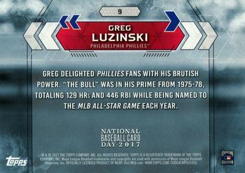 2017 Topps National Baseball Card Day - Philadelphia Phillies #9 Greg Luzinski Back