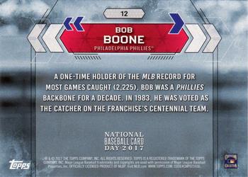 2017 Topps National Baseball Card Day - Philadelphia Phillies #12 Bob Boone Back