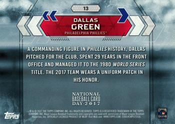 2017 Topps National Baseball Card Day - Philadelphia Phillies #13 Dallas Green Back