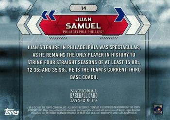 2017 Topps National Baseball Card Day - Philadelphia Phillies #14 Juan Samuel Back