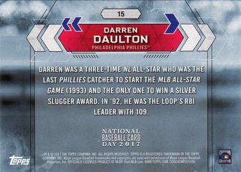 2017 Topps National Baseball Card Day - Philadelphia Phillies #15 Darren Daulton Back