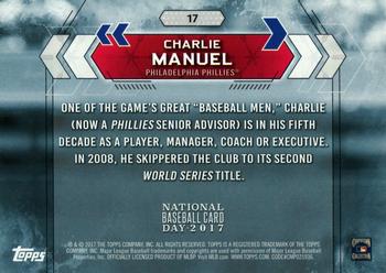 2017 Topps National Baseball Card Day - Philadelphia Phillies #17 Charlie Manuel Back