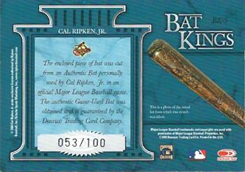 2004 Donruss - Bat Kings #BK-5 Cal Ripken Jr. Back