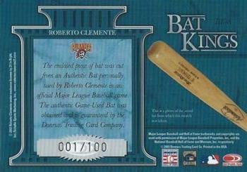 2004 Donruss - Bat Kings #BK-8 Roberto Clemente Back