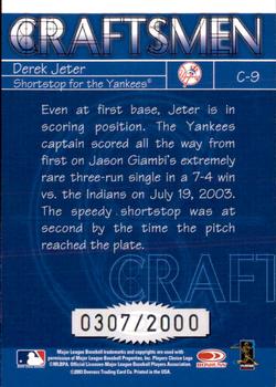 2004 Donruss - Craftsmen #C-9 Derek Jeter Back