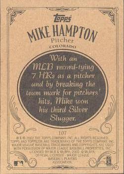 2002 Topps 206 #107 Mike Hampton Back