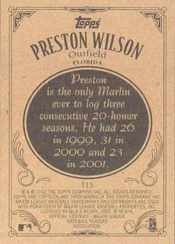 2002 Topps 206 #115 Preston Wilson Back