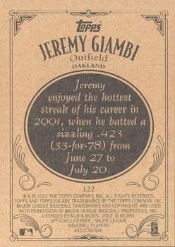 2002 Topps 206 #122 Jeremy Giambi Back