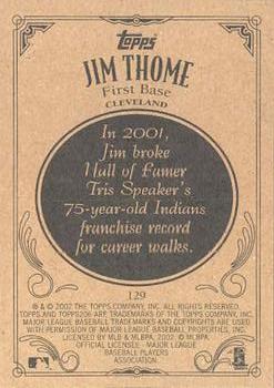 2002 Topps 206 #129 Jim Thome Back