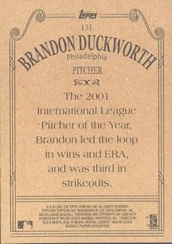 2002 Topps 206 #131 Brandon Duckworth Back