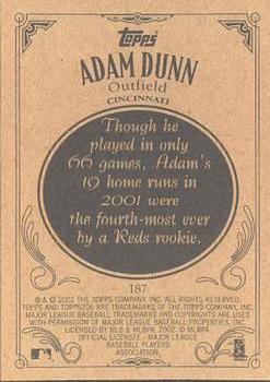 2002 Topps 206 #187 Adam Dunn Back