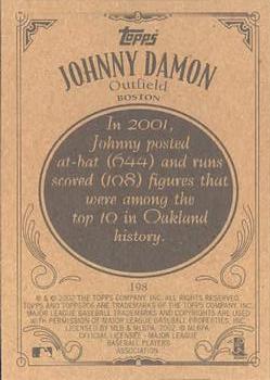 2002 Topps 206 #198 Johnny Damon Back