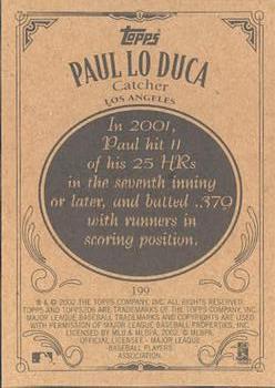 2002 Topps 206 #199 Paul Lo Duca Back