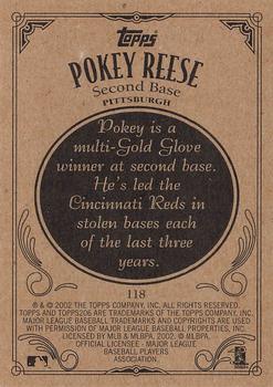 2002 Topps 206 #118 Pokey Reese Back