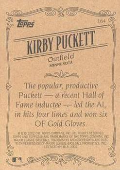 2002 Topps 206 #164 Kirby Puckett Back