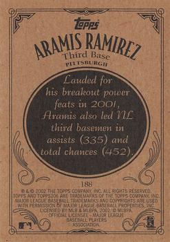 2002 Topps 206 #188 Aramis Ramirez Back