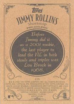 2002 Topps 206 #216 Jimmy Rollins Back