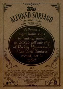 2002 Topps 206 #312 Alfonso Soriano Back