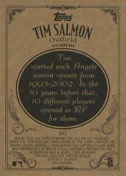 2002 Topps 206 #392 Tim Salmon Back